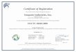 Certificate of Registration Iroquois Industries, Inc. DRAFT Iroquois... · 2015-05-12 · CERTIFICATE ISSUE DATE: 12-AUG-2014 CERTIFICATE EXPIRATION DATE: 04-AUG-2017 Iroquois Industries,