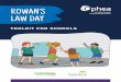 ROWAN’S LAW DAY · ROWAN’S LAW Messaging for elementary school students: In 2018, a new law called Rowan’s Law was passed in Ontario. It will help protect people who play sports,