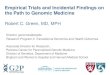 Empirical Trials and Incidental Findings on the Path to Genomic … · 2017-01-24 · Empirical Trials and Incidental Findings on the Path to Genomic Medicine Robert C. Green, MD,