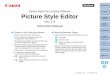 Picture Style Editor 2016-12-13آ  Introduction Preparing a Sample Basic Windows Pre-adjustments Image