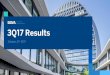 BBVA Presentacion Resultados 1T17 · 3Q 2017 Results October 27th 2017 / 7 Earnings - Gross Income Double-digit growth rate Net Interest Income (€m constant) Net Fees and Commissions
