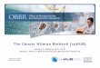 The Cancer HUman Biobank (caHUB) › meeting... · The Need for caHUB • The need for caHUB has been clearly enunciated from all sources: • Survey of 5,000 NCI investigators •