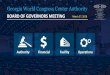 Georgia World Congress Center Authority · 2019-01-18 · Georgia World Congress Center Authority Authority Financial Facility Operations. ACTION ITEM Approval of Minutes February