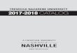 TREVECCA NAZARENE UNIVERSITY 2017-2018 CATALOG€¦ · organizational leadership, instructional design and technology, and counseling. An education specialist degree is also awarded