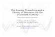 The Fourier Transform and a Theory of Harmony for the ...people.bu.edu › jyust › SMT2015slides_small.pdfJason Yust DFT and a Theory of Harmony for the 20th Century SMT 11/1/2015