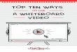 TOP TEN WAYS - The Draw Shop · everything whiteboard. For instance did you know 90% of the information sent to our brains is visual? Video—particularly whiteboard video—is touted