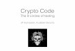 Crypto Code - insomnihack.ch · Street cred Wrote and reviewed some crypto code Like code for millions unpatchable devices Made many mistakes Tested many tests
