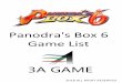 Panodra's Box 6 Game List - SmallCab, votre Arcade …...PAGE 11 PAGE 16 Fighting 101 Red Earth Fighting 151 World Heroes Fighting 102 Hyper Street Fighter II : The Anniversary Edition