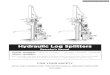 Hydraulic Log Splitters - Lumag Distribution Ltd...Hydraulic Log Splitters Operator’s Manual MODEL NUMBER : SERIAL NUMBER : 65672 65677 65682 65687 65692 Both model number and serial