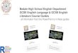 Bedale High School English Department GCSE English ......Bedale High School English Department GCSE English Language & GCSE English Literature Course Guides - all information from