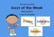 The Teaching Aunt Days of the Week · Days of the Week The Teaching Aunt Free Printables Bold Letters