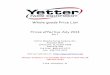 Whole goods Price List - ON Top Precision AgWhole goods Price List Prices effective July 2014 Rev F Yetter Manufacturing Company Inc. Founded 1930 Colchester, IL 62326-0358 309/776-4111