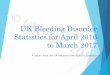 Bleeding Disorder Statistics for April 2015 to March 2016 · UK Bleeding Disorder Statistics for April 2016 to March 2017 ... Patients with congenital Haemophi/ia A (including carriers)
