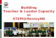 Building Teacher & Leader Capacity in STEM@HenleyHSdlb.sa.edu.au/atmoodle/.../intro/...Capacity-STEMinSACE_2017-Henle… · Promotion of STEM to the whole school community and beyond