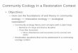 Community Ecology in a Restoration Context › LittonC › PDFs › 682_Lecture3.pdf · Community Ecology in a Restoration Context ... – Capacity to restore ecological communities