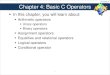 Basic C Operators - Universiti Tenaga Nasionalmetalab.uniten.edu.my/~hazleen/CSEB113/ch4.pdf · The following table illustrates the difference between the prefix and postfix modes
