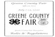 Greene Coun Fair...Greene Coun! Fair Jeﬀerson, Iowa July 7-13, 2020 Greene Coun! Fair Associa#on Rules & Regula#ons