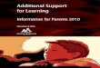 Additional Support for Learning - North Ayrshire › ... › additional-support.pdf · 2018-12-07 · 2 The Education (Additional Support for Learning) (Scotland) Act 2004 (and as