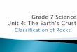 Classification of Rocks...Result from the cooling of molten (melted) rock material. The cooling creates crystals in the rocks. Basalt and granite are the most common