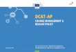 DCAT-AP › sites › default › files... · Update the change management and release policy for DCAT-AP Rationale: • DCAT is being updated by W3C’s DXWG • DCAT-AP will be