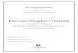 Ethics and Manipulative Marketing - Aalborg Universitet · 2014-06-04 · Ethics and Manipulative Marketing - an empirical analysis of the Danish Competition and Consumer Authority