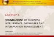 FOUNDATIONS OF BUSINESS INTELLIGENCE: DATABASES AND ... · RELATIONAL DATABASE TABLES (cont.) A relational database organizes data in the form of two-dimensional tables. Illustrated