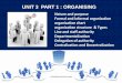 UNIT 3 PART 1 : ORGANISING · Appraisal of managerial performance becomes easier when specific tasks are assigned to specific personnel Managerial development It facilities communication,