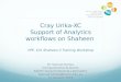 Cray Urika-XC Support of Analytics workflows on Shaheen · 1/31/2019  · Current status Urika-XC Analytics slack has been installed since November 2018 and a few users already used