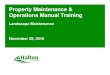 Property Maintenance & Operations Manual Maintenance...آ  Property Maintenance & Operations Manual Training