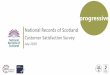 National Records of Scotland · given a card with information on how to access the survey online. • The target audience was all National Records of Scotland customers accessing