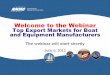 Welcome to the Webinar Top Export Markets for Boat and ...nmma.net/assets/cabinets/Cabinet446/NMEI Export... · Underwater and ocean technologies ... -336612 Boat Building and Repairing