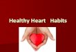Healthy Heart Habits - WellNurtureMD€¦ · •Shortness of breath during normal physical activities. CALL FOR EMERGENCY HELP IF YOU HAVE: •Unexpected chest pain or discomfort