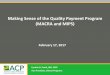 Making Sense of the Quality Payment Program (MACRA and MIPS) · in 2017 to choose their own pace for transitioning to value- ... MIPS quality performance category. The APM either: