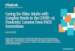 Caring for Older Adults with Complex Needs in the COVID-19 … · 2020-06-30 · BetterCarePlaybook.org Caring for Older Adults with Complex Needs in the COVID-19 Pandemic: Lessons