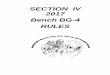SECTION IV 2017 Bench BG-4 RULES€¦ · RULES GOVERNING 2017 BENCH BG-4 CONTEST AND INTERPRETATIONS OF DISCOUNT CARDS. 1. Each participant must be under guard before the start of