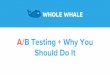 Should Do It A/B Testing + Why You - Whole Whale...campaign participation, donations, etc) Improve site continuously ... Email Anatomy 101 Preheader - small text that shows up in inbox