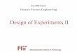 Design of Experiments II - MIT OpenCourseWare...Design of Experiments II 1 Review 16.400/453 • Experiment Design and Descriptive Statistics • Research question, independent and