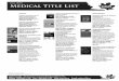 Fall 2010 Medical Title Listlb.ca/pdf/Login Canada Med Booklist fall 3Q10.pdf · Angiography Pocketcard Set This pocketcard set contains a review of important principles used in the
