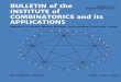 Volu NC 2017 INSTITUTE of COMBINATORICS and its APPLICATIONS › ICA › Volumes › 81 › Reprints › BICA17-Rep… · COMBINATORICS and its APPLICATIONS Editors-in-Chief: Marco