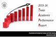 2015-16 Texas Academic Performance eport · 2017-06-27 · 2015-16 Student Success Initiative STAAR Cumulative Met Standard 2015-16 Student Success Initiative STAAR on First Administration