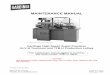 MAINTENANCE MANUAL - Babin Machine › PDF › Hardinge HLV-H Maintenance... · 2016-05-04 · MAINTENANCE MANUAL Hardinge High Speed Super-Precision ® HLV ®-H Toolroom and TFB