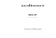 RCP manual eng - AUDIONETen.audionet.de/.../uploads/manual_audionet_rcp__en.pdf · Audionet RCP is a user-friendly software providing a comfortable user interface for streaming audio