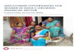 EMPLOYMENT OPPORTUNITIES FOR WOMEN IN INDIA S GROWING ...sewabharat.org/wp-content/uploads/2014/05... · 2 Employment Opportunities for Women in India’s Growing Financial Sector:
