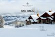 MEETINGS - Mountain Lodge · luxuRIouS AccoMModATIoNS Ski-in/ski-out location The Mountain Lodge blends the virtues of a great American Log Home with the indulgences of a grand Hotel