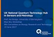 UK National Quantum Technology Hub in Sensors and Metrology€¦ · Blue Sky Workshop IEA Committee on Energy Research and Technology 15 June 2017 . UK National Quantum Technologies