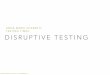 Disruptive Testing 2 › presentations › ... · WATERFALL TEST PROCESS Test Plan Test Spec Test Scripts Test Report ... EXPLORATORY TESTING Modelling Decision Making Conﬁguration