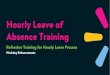 Hourly Leave of Absence Training › SmartPages › Media › ... · 2018-09-18 · Absence Training Refresher Training for Hourly Leave Process Workday Enhancements. Leave and Disability