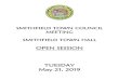 SMITHFIELD TOWN COUNCIL MEETING SMITHFIELD TOWN HALL · 5/21/2019  · smithfield town council meeting smithfield town hall open session tuesday may 21, 2019 