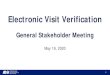 Electronic Visit Verification - Colorado...Electronic Visit Verification General Stakeholder Presenation-May 2020 Author Eggers, Lana Created Date 5/18/2020 4:19:49 PM 