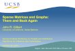 Sparse Matrices and Graphs: There and Back Again€¦ · Sparse Matrices and Graphs: There and Back Again John R. Gilbert University of California, Santa Barbara Simons Institute